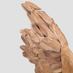 Sculpture de poisson teck 40x12x57 cm