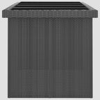 Ensemble à manger d'extérieur 9pcs coussins résine tressée noir