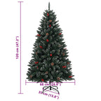 Sapin de Noël artificiel 150 LED 120 cm