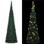 Sapin de Noël artificiel pré-éclairé avec guirlandes vert 150cm