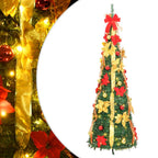 Sapin de Noël artificiel escamotable 50 LED vert 120 cm