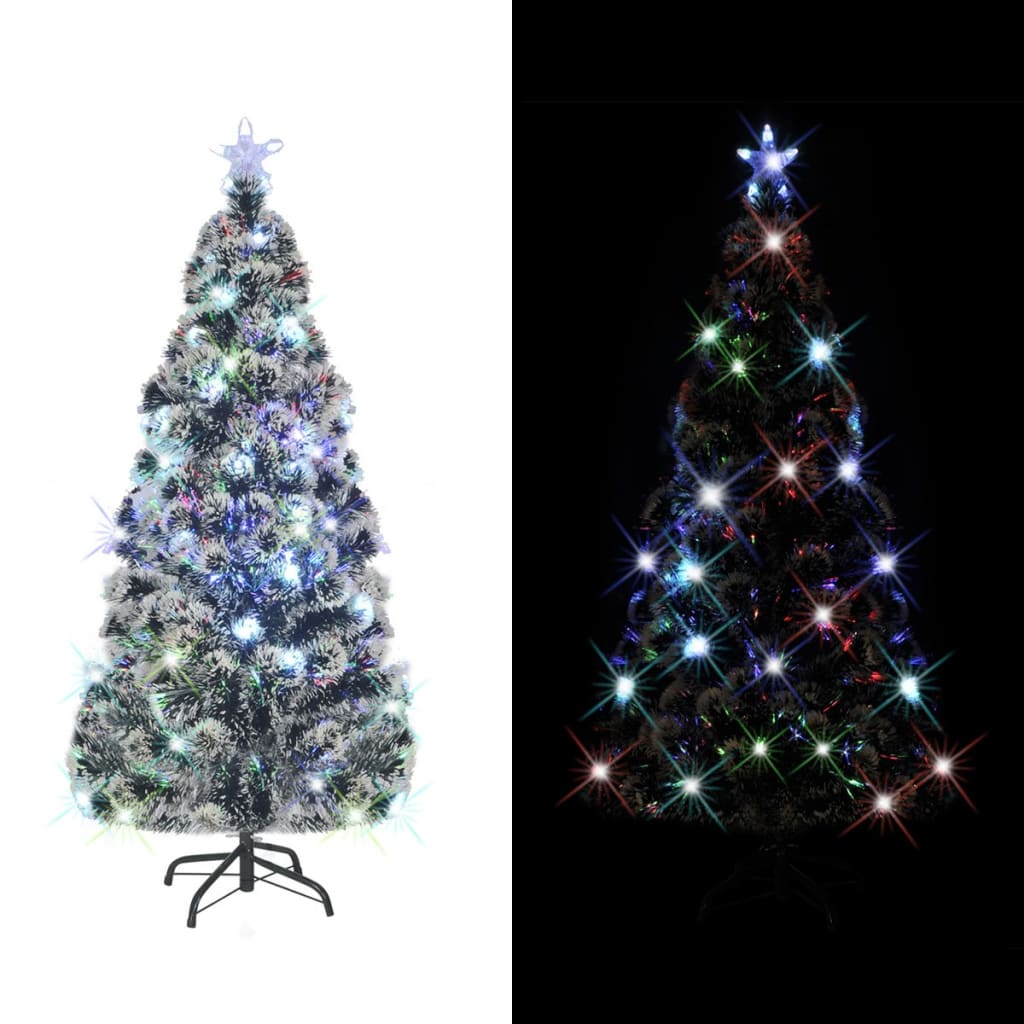 Sapin de Noël pré-éclairé avec support 180 cm fibre optique