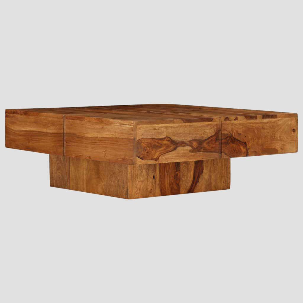 Table basse 80x80x30 cm bois d'acacia massif