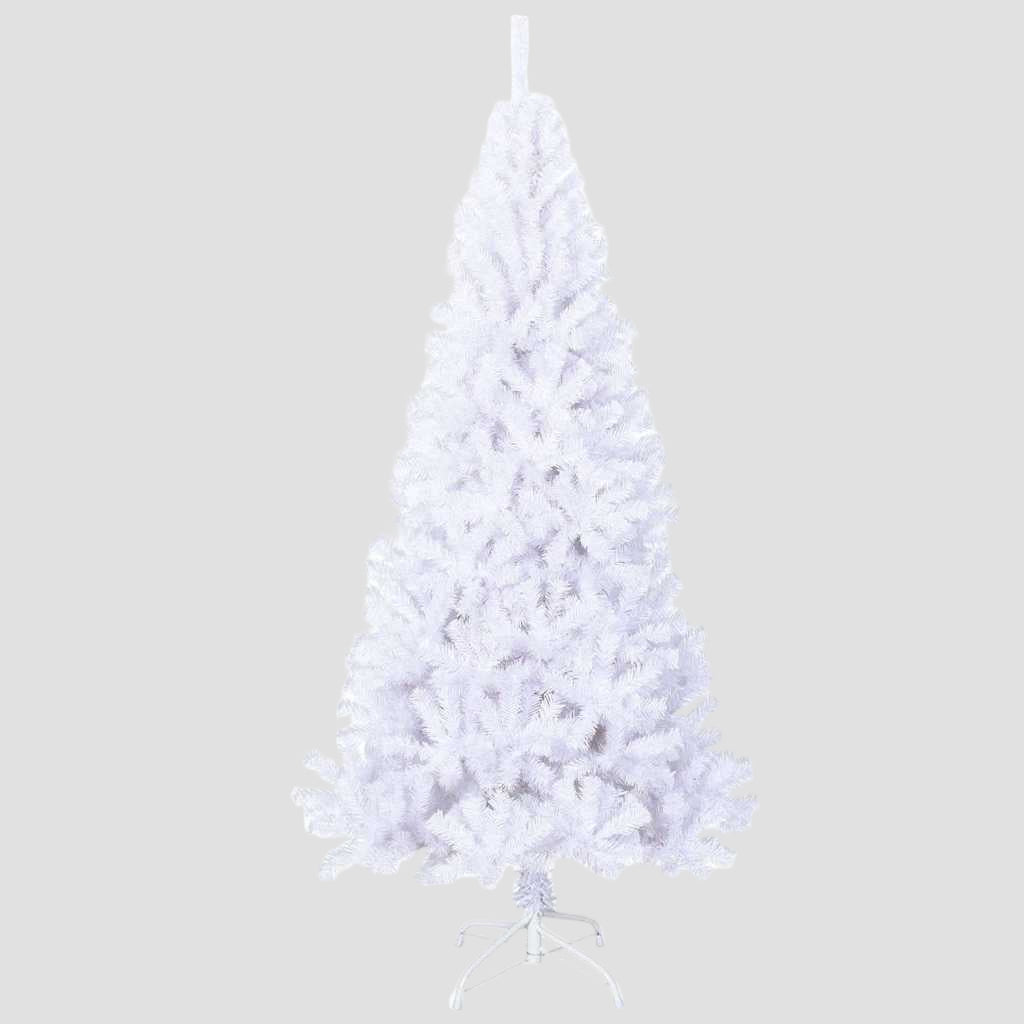 Sapin de Noël artificiel avec branches épaisses blanc 210cm
