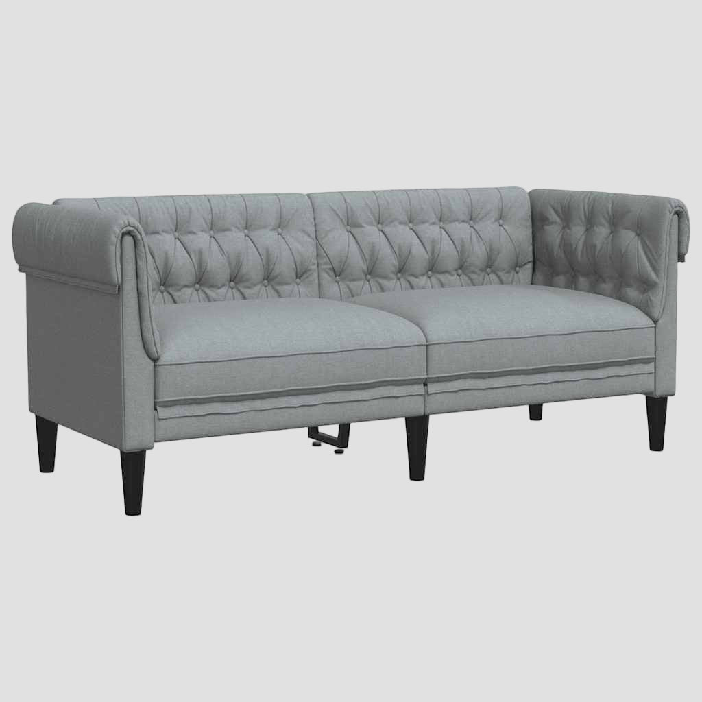 Canapé Chesterfield 2 places tissu