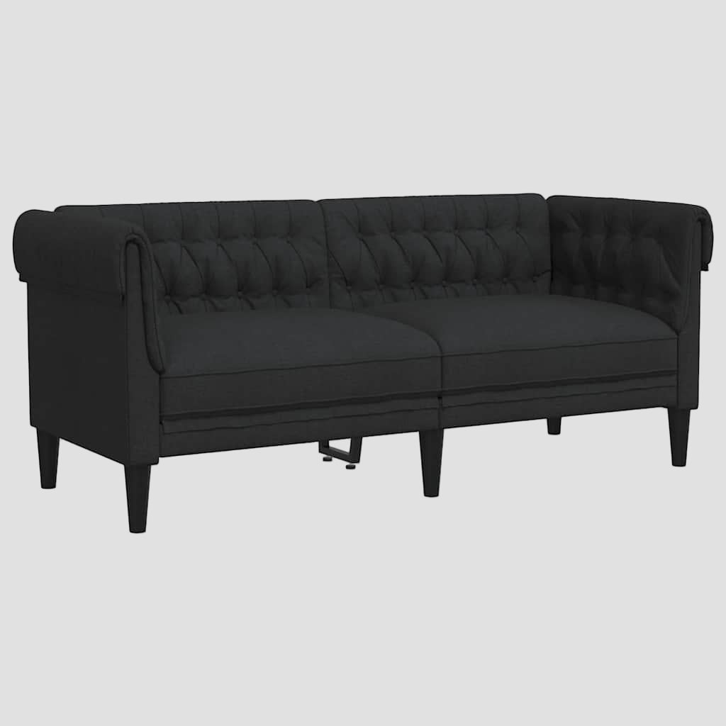 Canapé Chesterfield 2 places tissu
