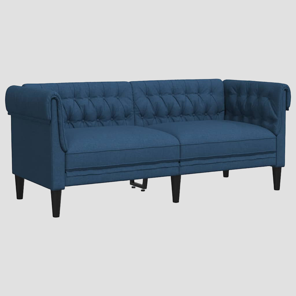 Canapé Chesterfield 2 places tissu