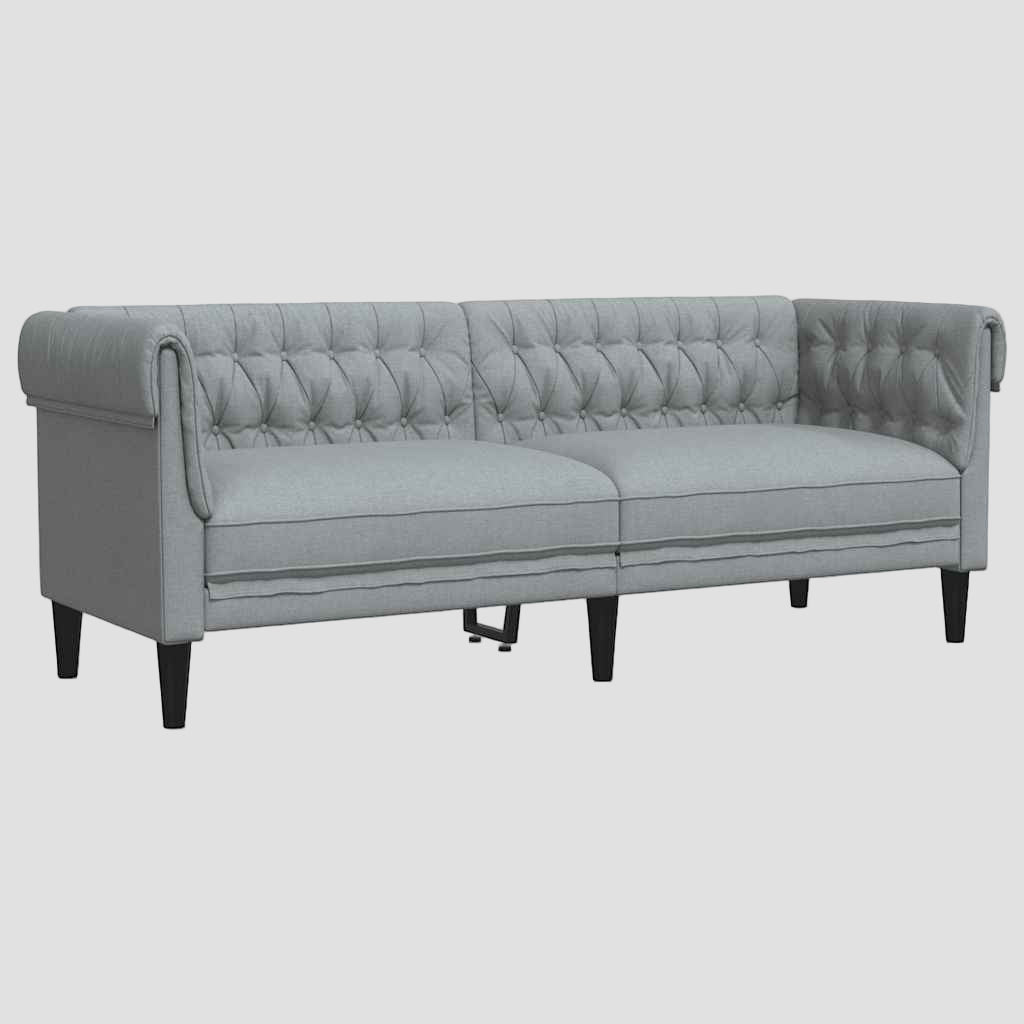 Canapé Chesterfield 3 places tissu