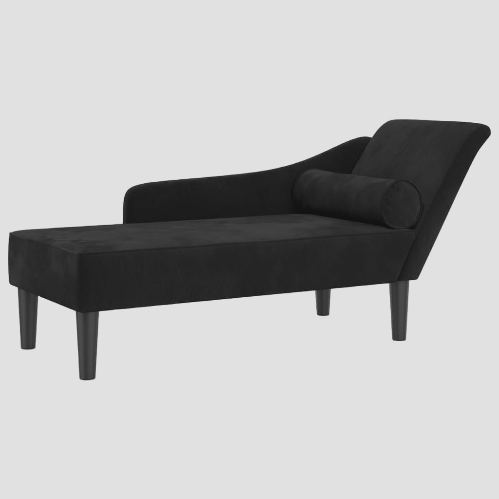 Chaise longue avec coussins velours