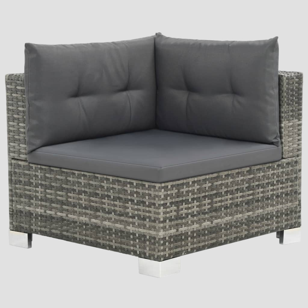 Salon de jardin 10 pcs avec coussins Résine tressée