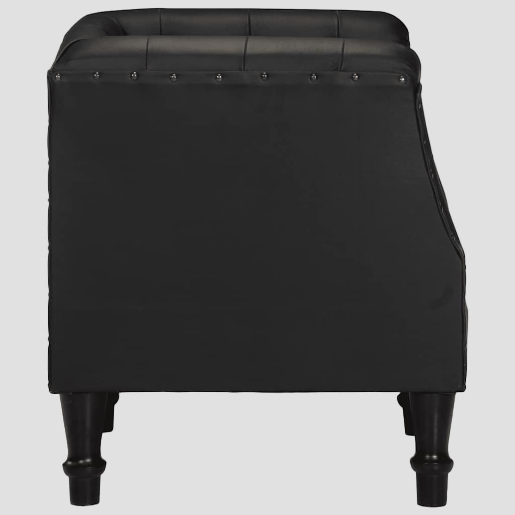 Fauteuil Noir Cuir véritable