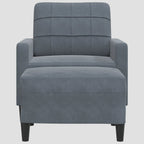 Fauteuil avec repose-pied en velours