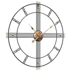 Horloge murale noir Ø60 cm fer