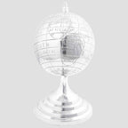 Sculpture map monde en Argent Aluminium
