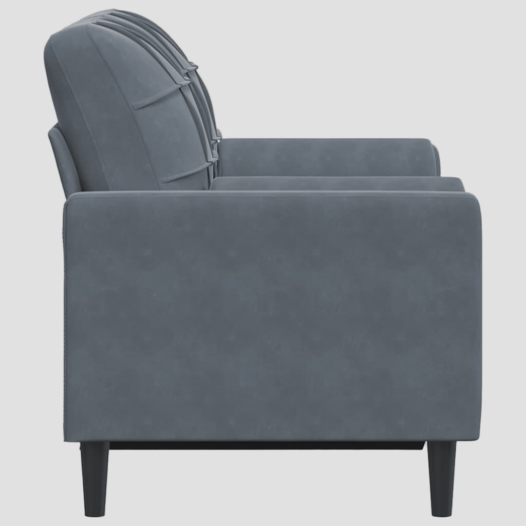 Canapé 2 places avec oreillers décoratifs 120 cm velours