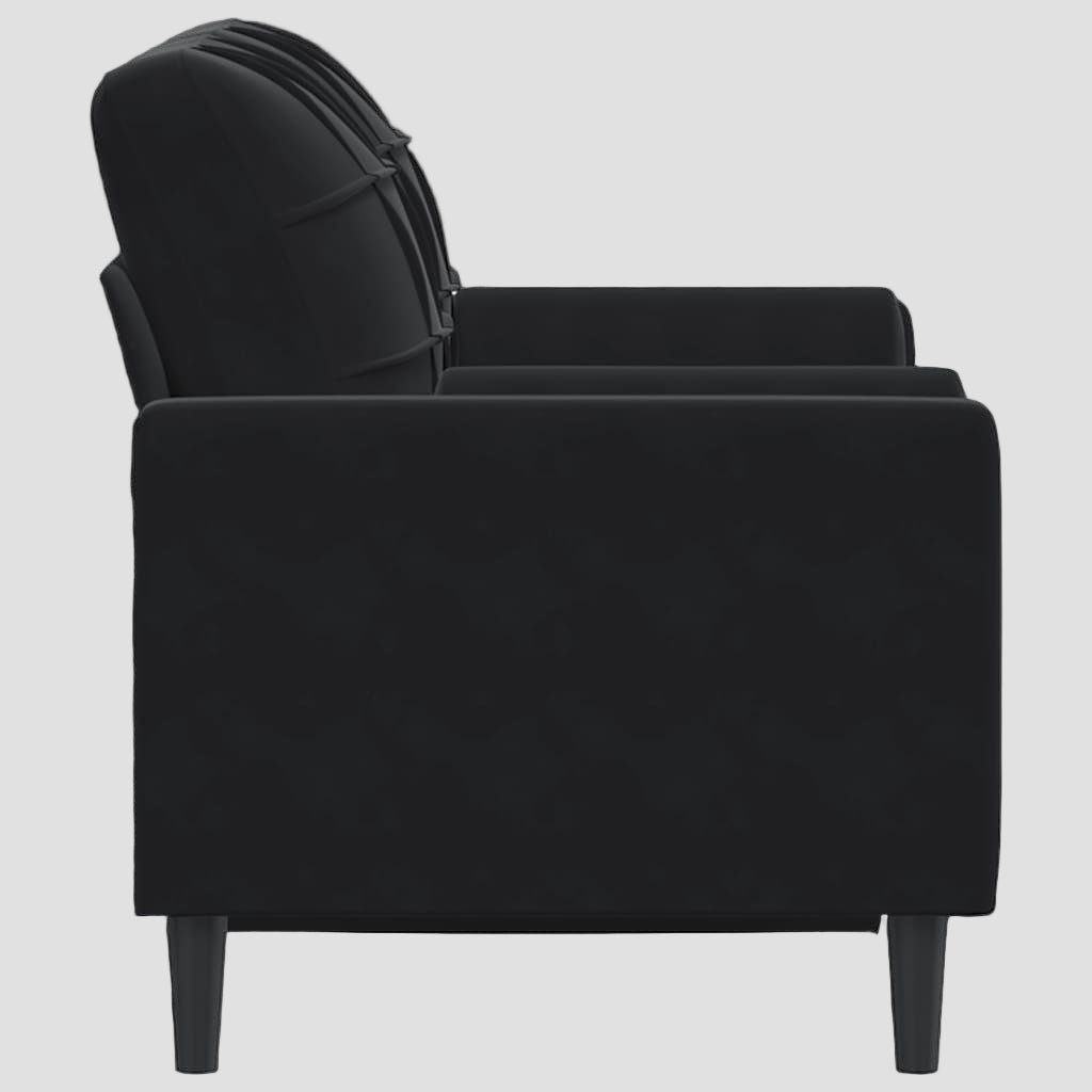 Canapé 2 places avec oreillers décoratifs 120 cm velours