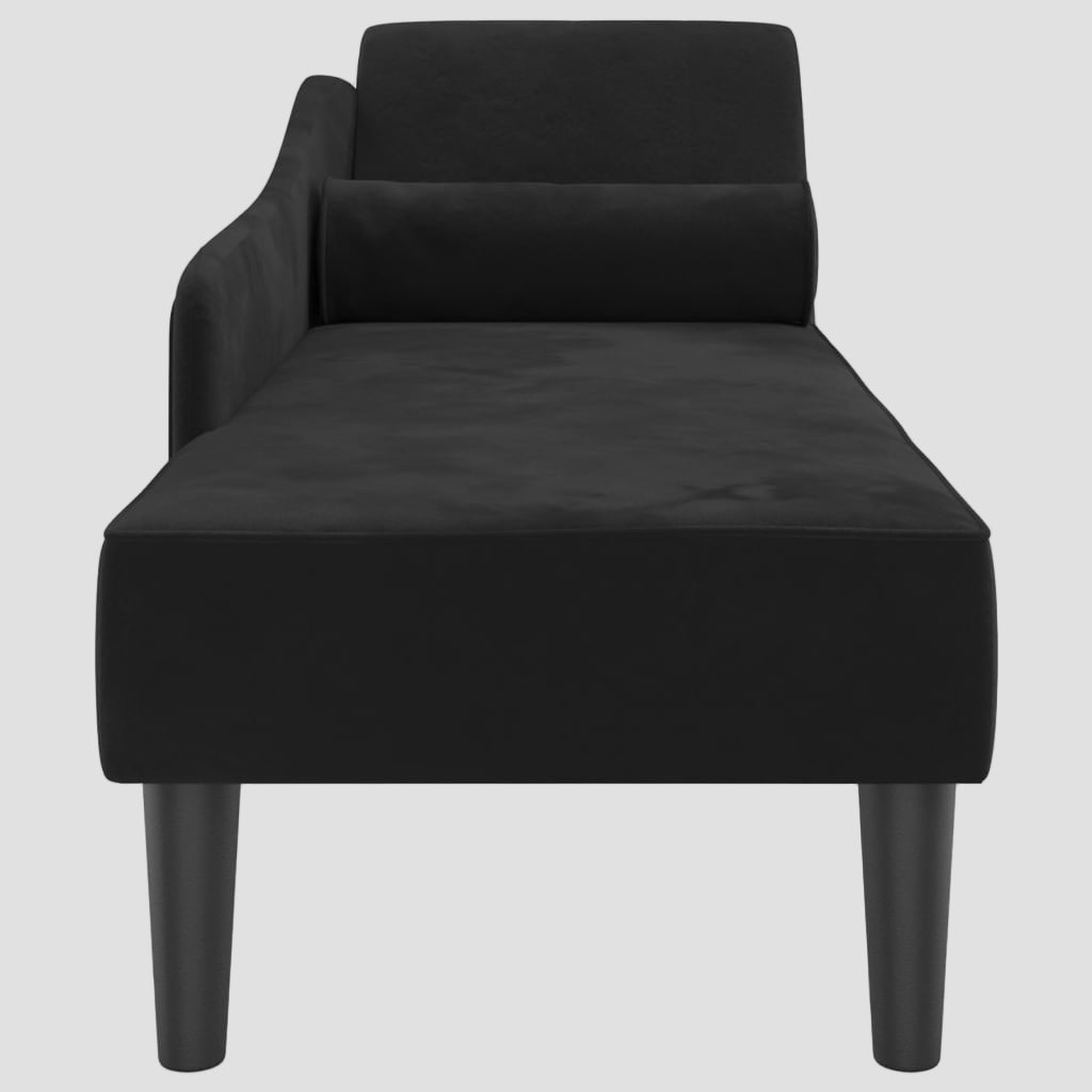 Chaise longue avec coussins velours