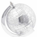 Sculpture map monde en Argent Aluminium