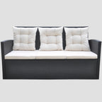 Ensemble à manger d'extérieur 6pcs coussins résine tressée