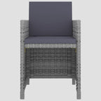 Ensemble à manger d'extérieur 5pcs coussins résine tressée