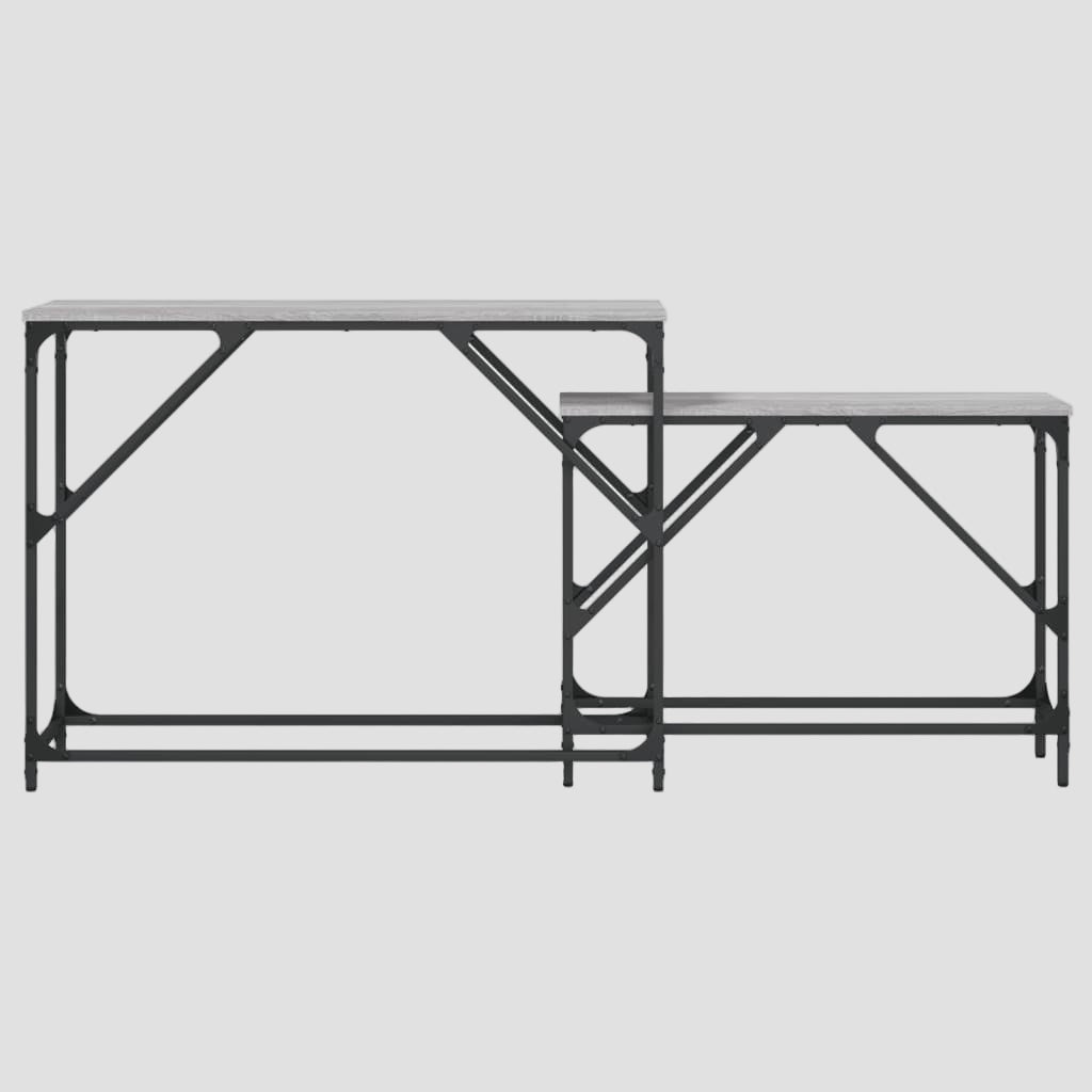 Tables console gigognes 2 pcs bois d'ingénierie