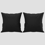 Canapé 2 places avec oreillers décoratifs noir similicuir