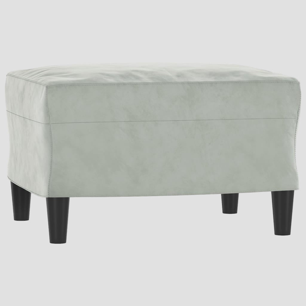 Canapé à 3 places avec repose-pieds 180 cm Velours