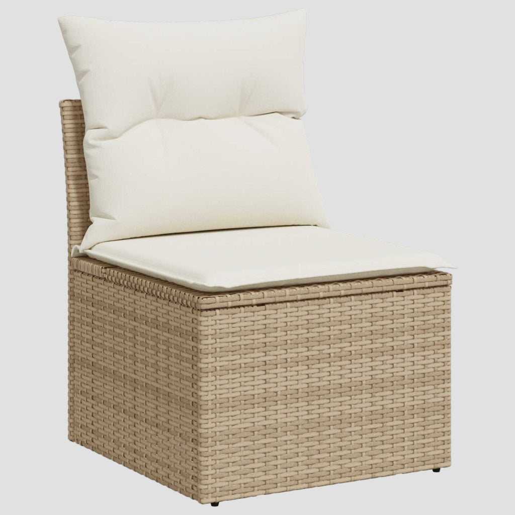 Ensemble de canapé de jardin 9 pcs polyrotin