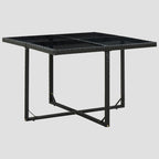 Ensemble à manger d'extérieur 5pcs coussins résine tressée