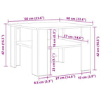 Table basse en bois d’ingénierie 60x60x42 cm