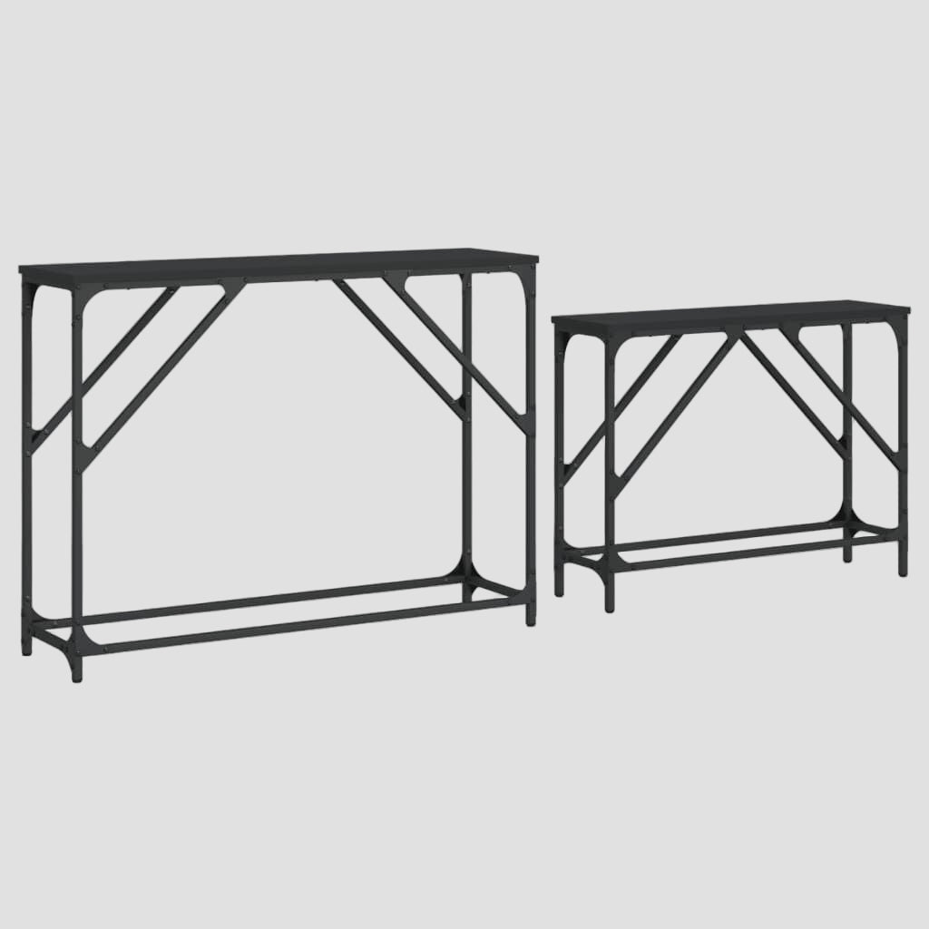 Tables console gigognes 2 pcs bois d'ingénierie