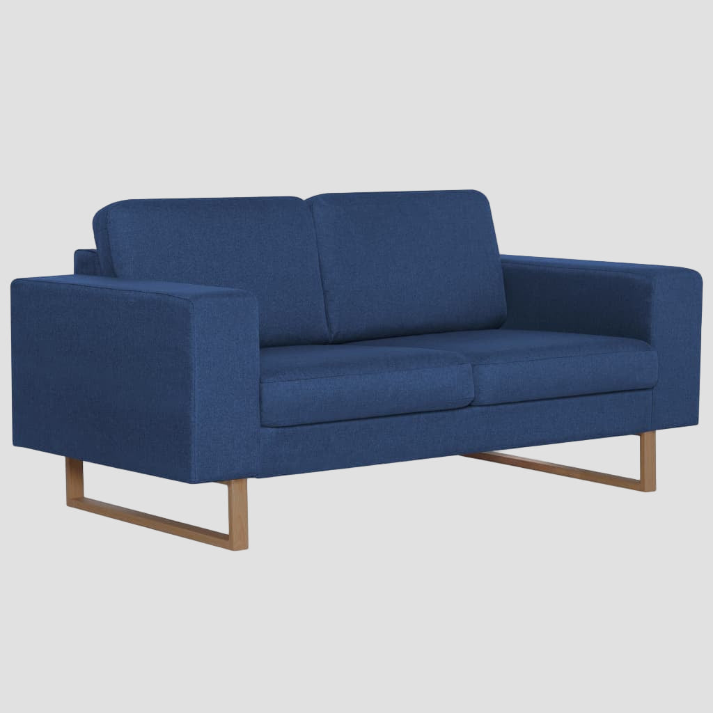 Ensemble de canapé 2 pcs tissu noir