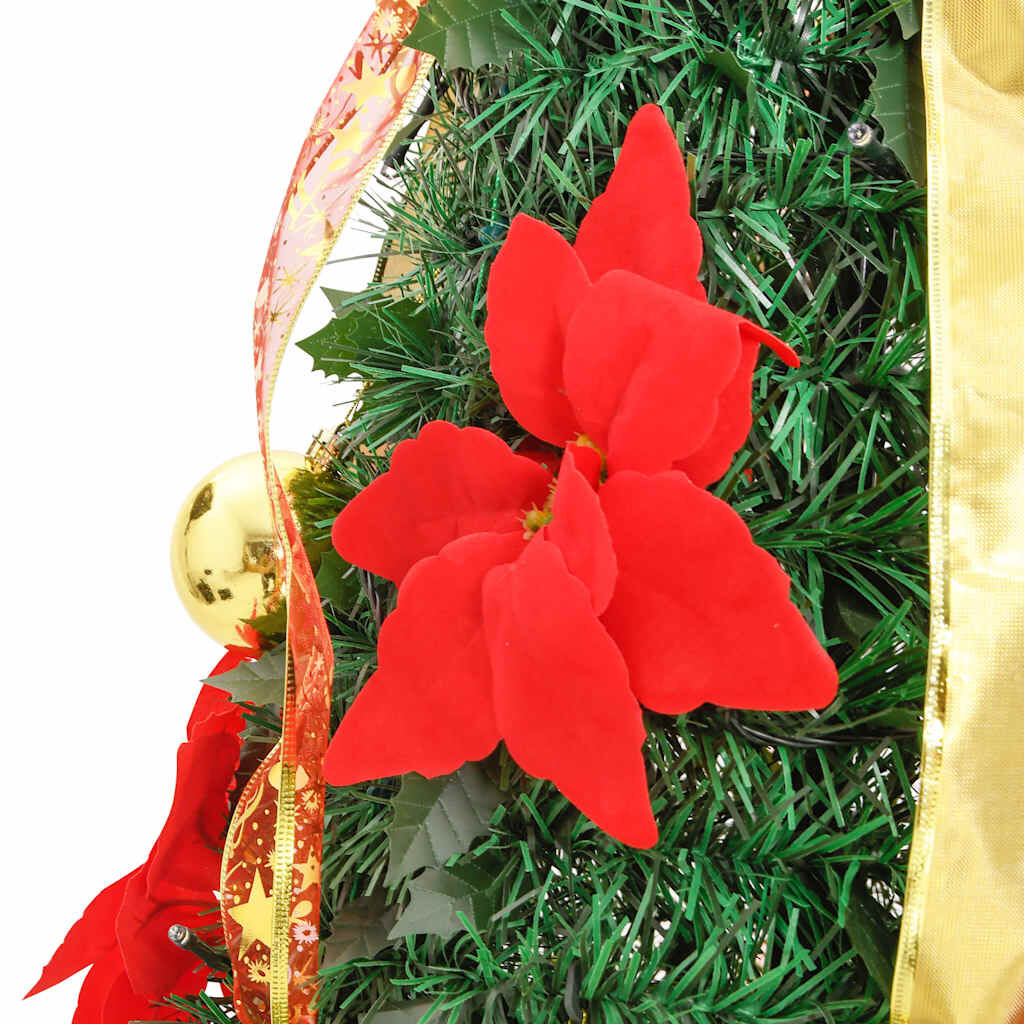 Sapin de Noël artificiel escamotable 50 LED vert 120 cm