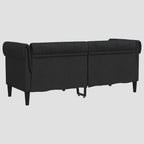 Canapé Chesterfield 2 places tissu