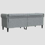 Canapé Chesterfield 3 places tissu