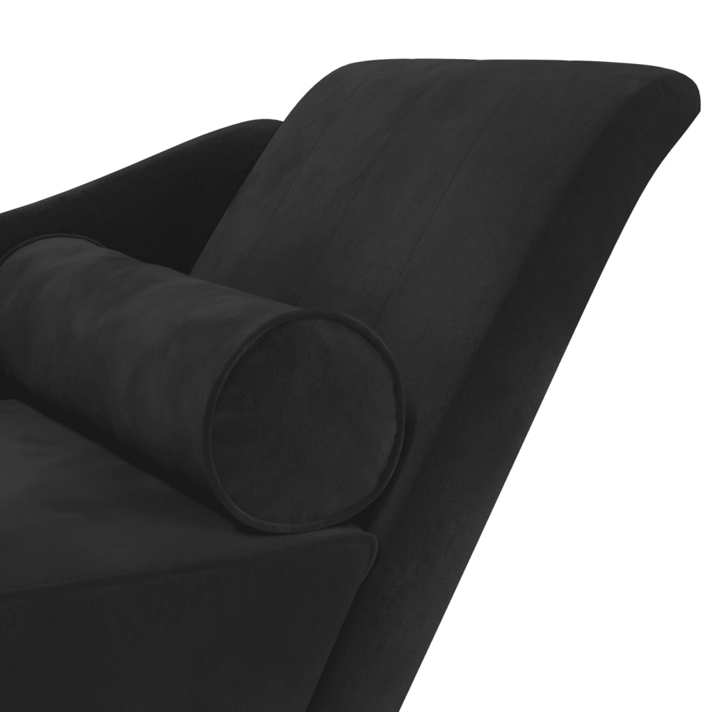 Chaise longue avec coussins velours