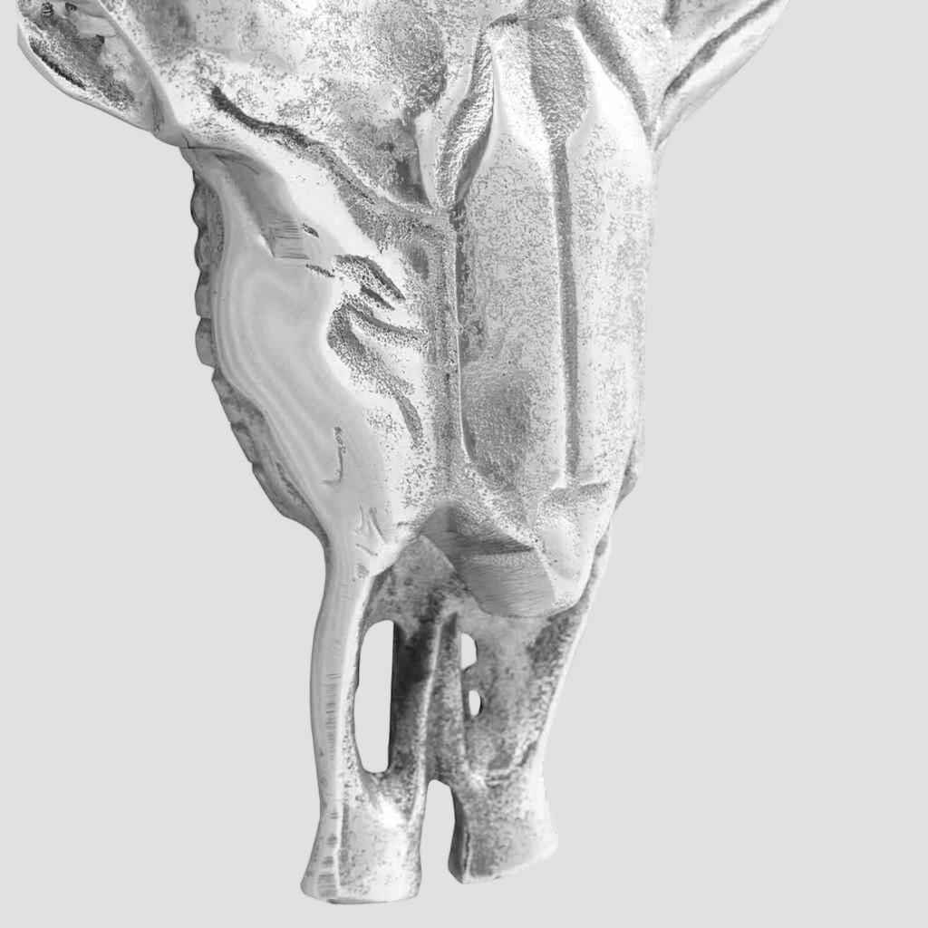 Crâne de taureau Argent 53 x 11 x 40 cm Aluminium