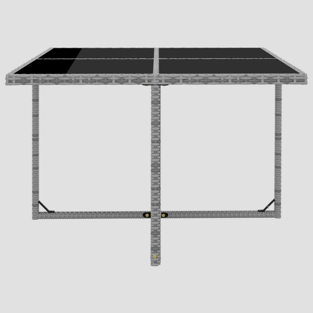 Ensemble à manger d'extérieur 5pcs coussins résine tressée