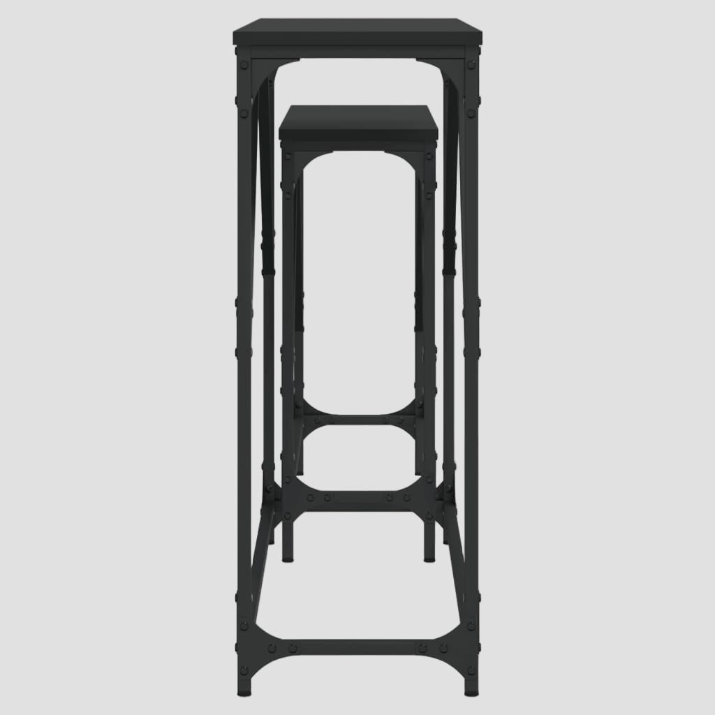 Tables console gigognes 2 pcs bois d'ingénierie