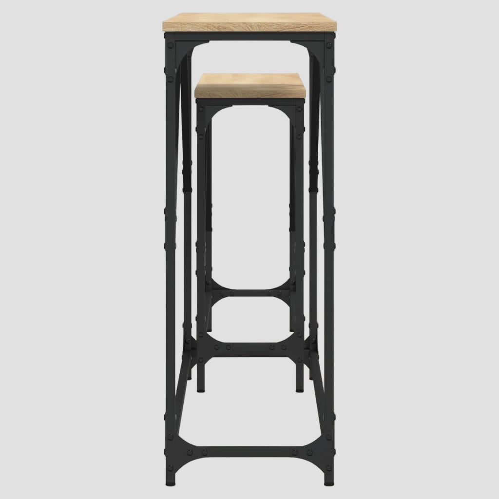 Tables console gigognes 2 pcs bois d'ingénierie