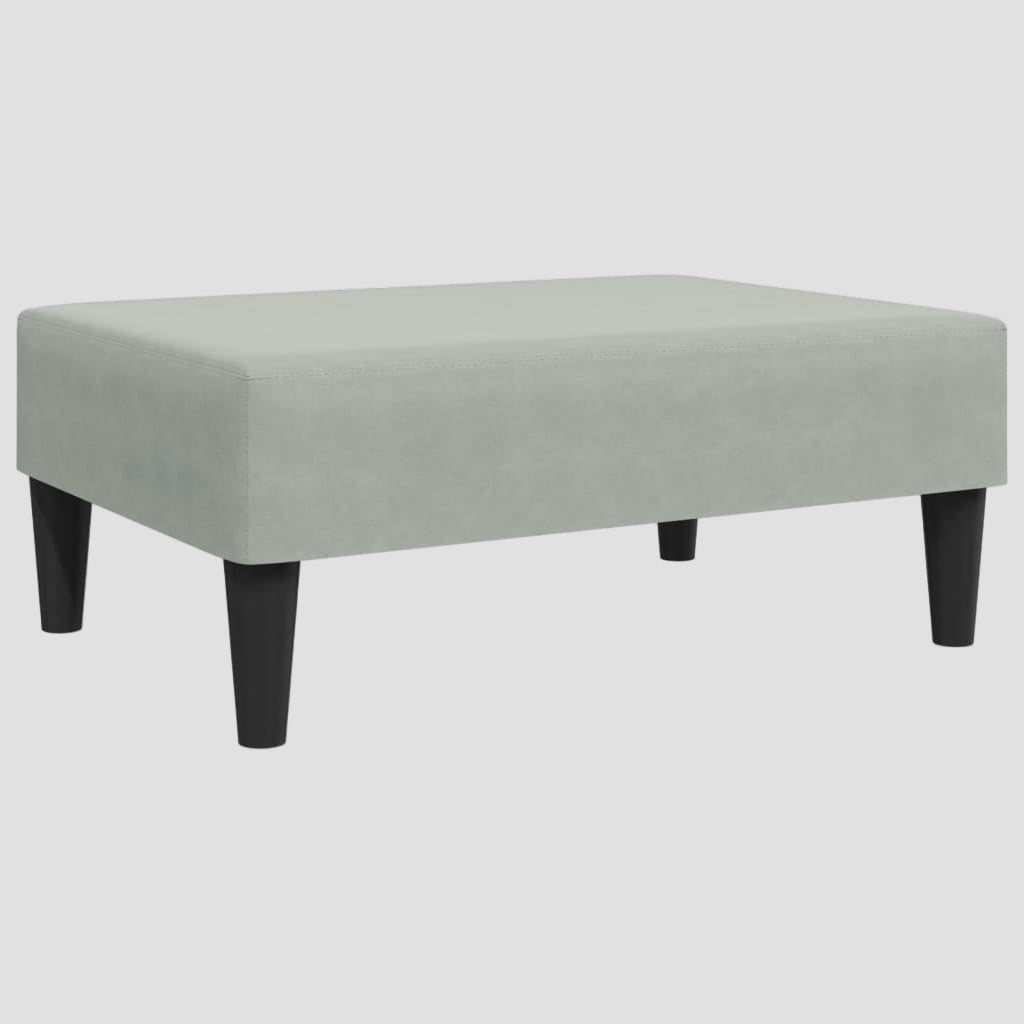 Canapé-lit à 2 places avec oreillers et repose-pied gris clair