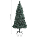 Sapin de Noël artificiel avec support Vert 120 cm PET