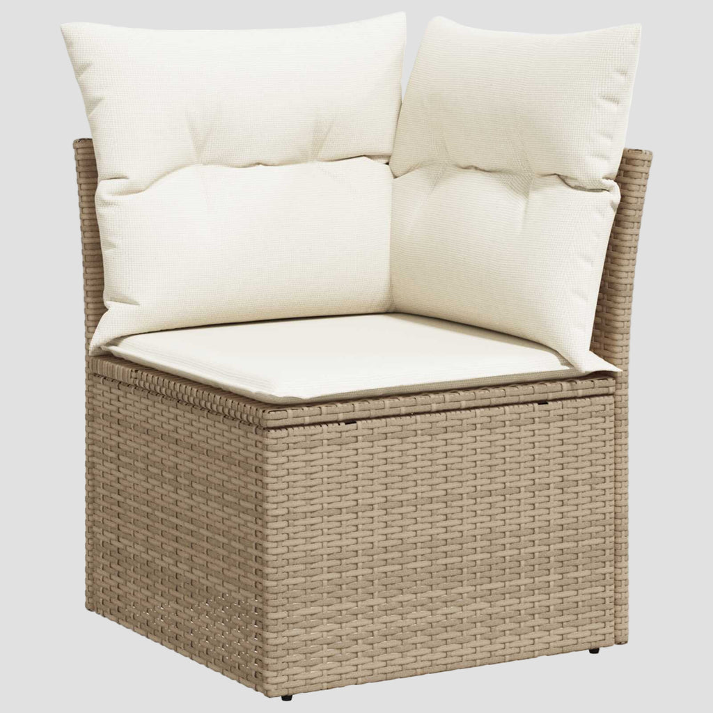 Ensemble de canapé de jardin 9 pcs polyrotin