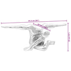 Sculpture Argent " Grand penseur" 91.5 x 32 x 33 cm Aluminium