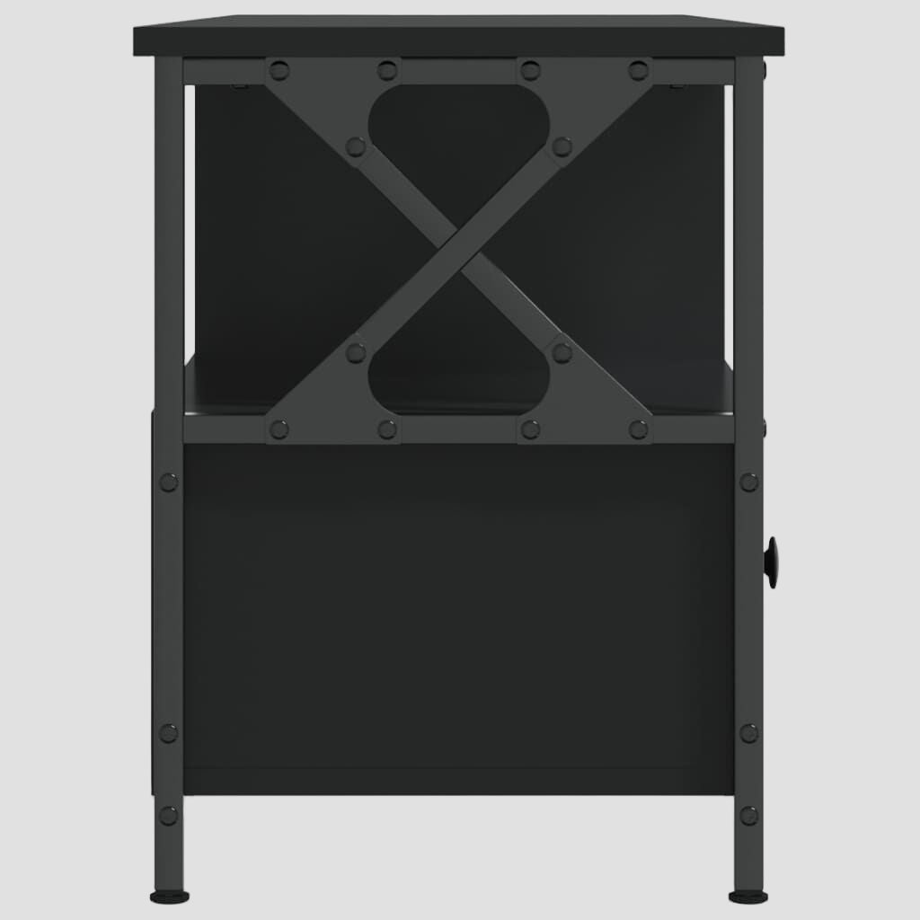 Meuble TV en bois d'ingénierie et fer 102x33x45 cm