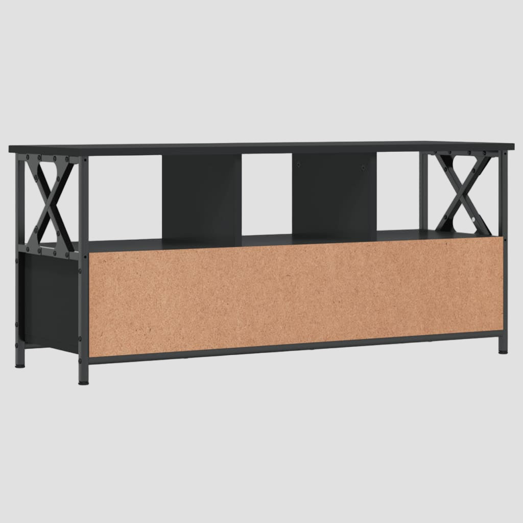 Meuble TV en bois d'ingénierie et fer 102x33x45 cm