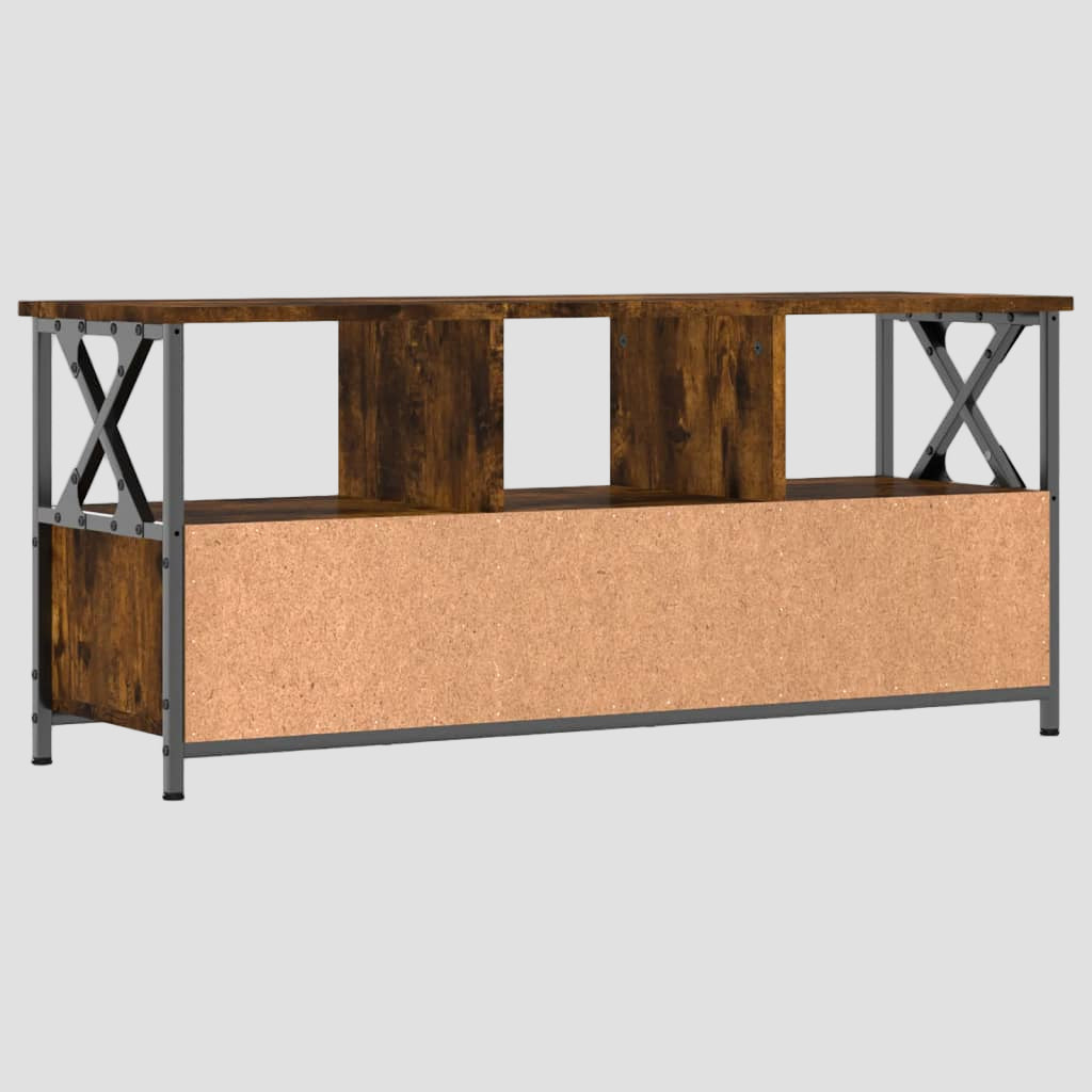 Meuble TV en bois d'ingénierie et fer 102x33x45 cm