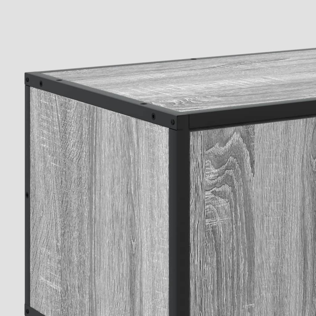 Meuble TV en bois d'ingénierie et métal 100x35x41 cm