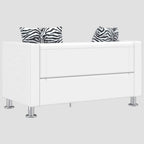 Ensemble de canapés 2 places et 3 places Cuir synthétique Blanc