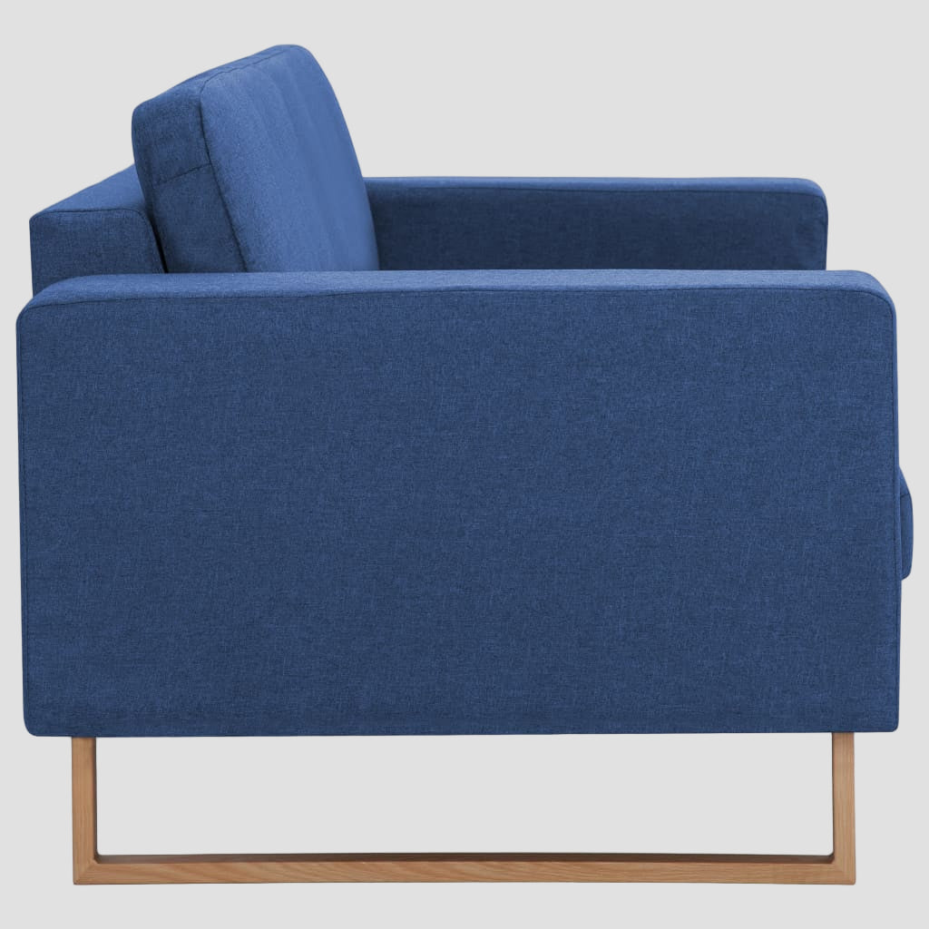 Ensemble de canapé 2 pcs tissu noir